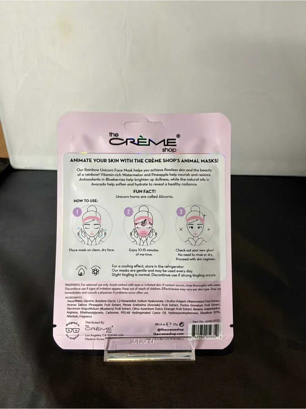 The Crème Shop Be Magical Skin! Pink Unicorn Face Mask - Hydrating Sheet Mask
